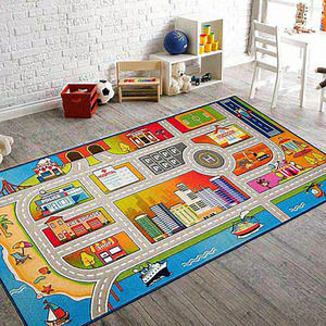 60x32 inches Colorful Around City Town Non Slip‎ Play Carpet